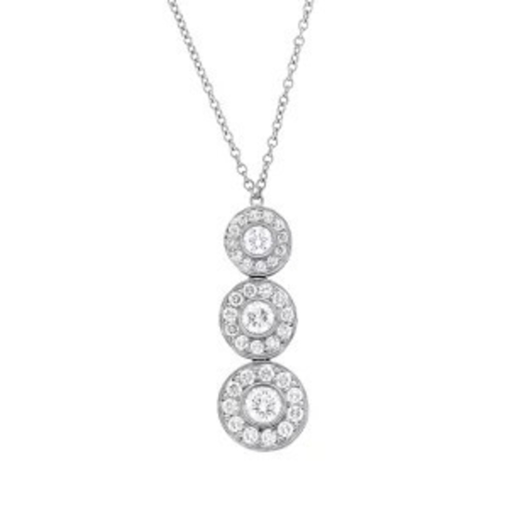 Tiffany Co Circlet Necklace Motifs Platinum Diamond